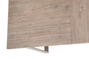 Modern Gray Acacia 82" - 100" Conference Table or Desk