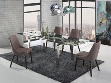 Load image into Gallery viewer, 63&quot; Steel &amp; Glass Adjustable Conference Table

