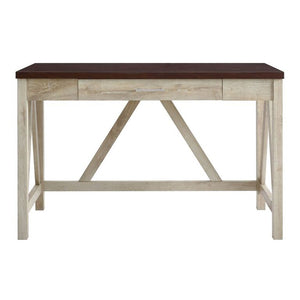46" Natural Office Desk in Classic Farmhouse Style