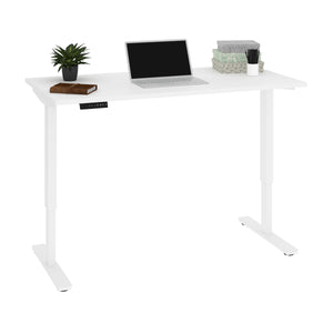 White 60" Electric-Powered Adjustable Desk