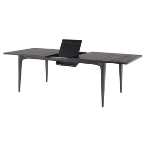 Sleek Black Oak 78" - 94" Extension Conference Table