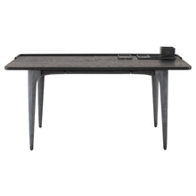 Load image into Gallery viewer, 63&quot; Sleek Charred Oak &amp; Black Concrete Office Desk
