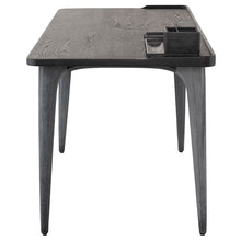 Load image into Gallery viewer, 63&quot; Sleek Charred Oak &amp; Black Concrete Office Desk

