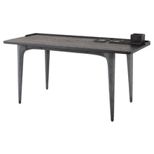 Load image into Gallery viewer, 63&quot; Sleek Charred Oak &amp; Black Concrete Office Desk
