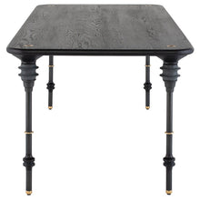 Load image into Gallery viewer, 78&quot; Charred Oak &amp; Concrete Executive Desk or Meeting Table
