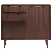Load image into Gallery viewer, Walnut Office Storage Credenza in Mid-Century Style
