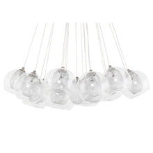 Load image into Gallery viewer, Elegant Pendant Light with Clear Glass Orb Shades and Intricate Frosted Globes
