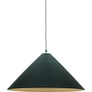 Contemporary Pendant Light with Black Aluminum Shade