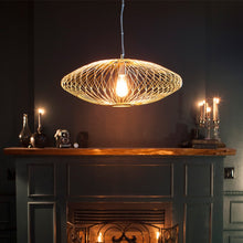 Load image into Gallery viewer, New Age Cage-Style Stainless Steel Pendant Light in Gold

