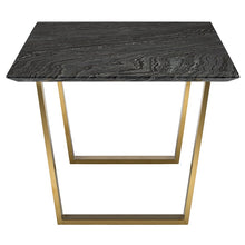 Load image into Gallery viewer, Stunning 79&quot; Executive Desk w/ Black Marble &amp; Gold-Brushed Stainless Steel
