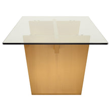 Load image into Gallery viewer, Vibrant Clear Glass Conference Table w/ Brushed Gold Base
