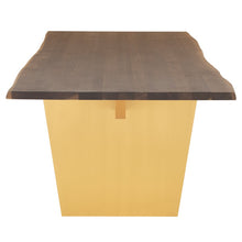 Load image into Gallery viewer, Stunning Seared Oak Conference Table w/ Brushed Gold Base (Multiple Sizes)
