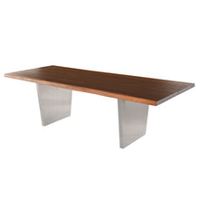 Load image into Gallery viewer, Charming Seared Oak 78&quot; Executive Desk or Meeting Table w/ Stainless Steel Base
