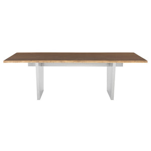 Stunning Seared Oak Conference Table w/ Stainless Steel Base (Multiple Sizes)