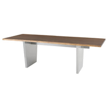Load image into Gallery viewer, Stunning Seared Oak Conference Table w/ Stainless Steel Base (Multiple Sizes)
