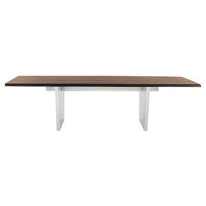 Stunning Seared Oak Conference Table w/ Stainless Steel Base (Multiple Sizes)