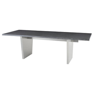 Stunning Oxidized Gray Oak Conference Table w/ Stainless Steel Base (Multiple Sizes)