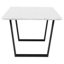Load image into Gallery viewer, Chic 79&quot; Executive Desk w/ White Marble &amp; Black Matte Steel
