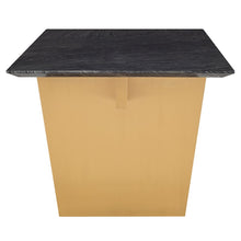Load image into Gallery viewer, Black Wood Grain 78&quot; Executive Desk or Meeting Table w/ Brushed Gold Base
