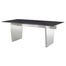 Load image into Gallery viewer, Black Wood Grain 78&quot; Executive Desk or Meeting Table w/ Stainless Steel Base
