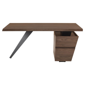 Sophisticated & Compact 60" Office Desk in Wood & Steel