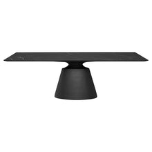 Load image into Gallery viewer, Black Ceramic 93&quot; Rectangular Conference Table with Beveled Base
