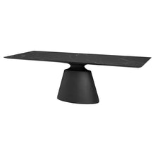 Load image into Gallery viewer, Black Ceramic 93&quot; Rectangular Conference Table with Beveled Base
