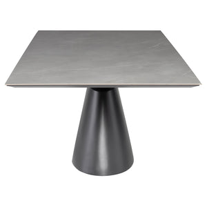 Silver Ceramic 93' Conference Table with Beveled Base