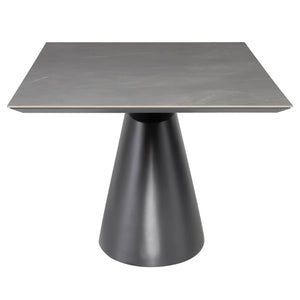 Silver Ceramic 79" Conference Table with Beveled Base