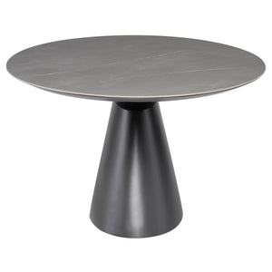Silver Ceramic 79" Round Conference Table