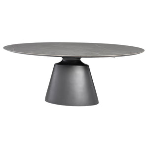 Silver Ceramic 79" Round Conference Table