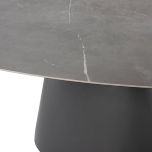 Silver Ceramic 93" Round Conference Table