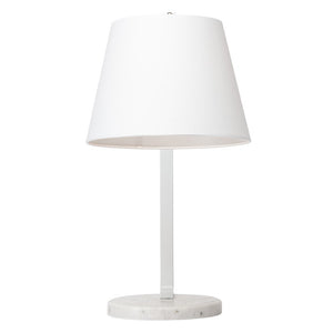 Modern White Steel Table Lamp