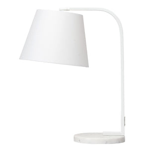 Modern White Steel Table Lamp