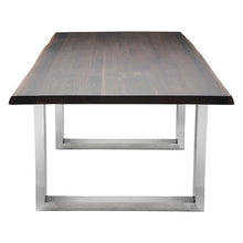 Load image into Gallery viewer, 78&quot; Chic Seared Oak Executive Desk w/ Stainless Steel Legs
