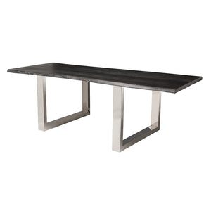 96" Chic Oxidized Grey Conference Table w/ Stainless Steel Legs