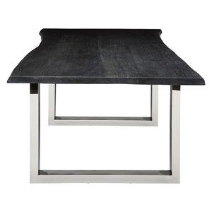 78" Stunning Oxidized Grey Executive Desk or Meeting Table w/ Stainless Steel Legs