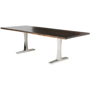 Chic Modern Conference Table in Seared Oak & Steel (Multiple Sizes)