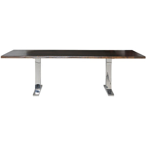 Chic Modern Conference Table in Seared Oak & Steel (Multiple Sizes)