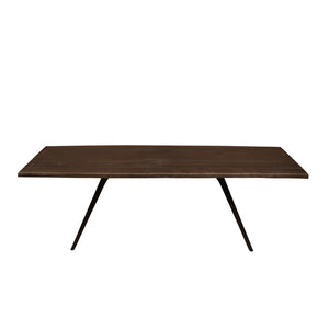 Modern 83" Solid Seared Oak & Cast Iron Desk or Conference Table