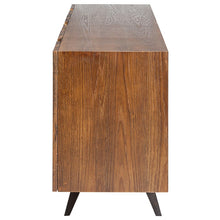 Load image into Gallery viewer, Eye-Catching White Oak Storage Credenza w/ Vertical Stripes
