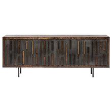 Load image into Gallery viewer, Wide Seared Oak Storage Credezna w/ Old World Aesthetic
