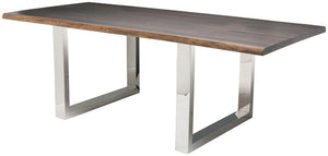 Modern Seared Oak & Stainless Steel 112" Conference Table