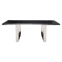 Load image into Gallery viewer, 112&quot; Inspiring Oxidized Grey &amp; Steel Conference Table w/ Live Edge
