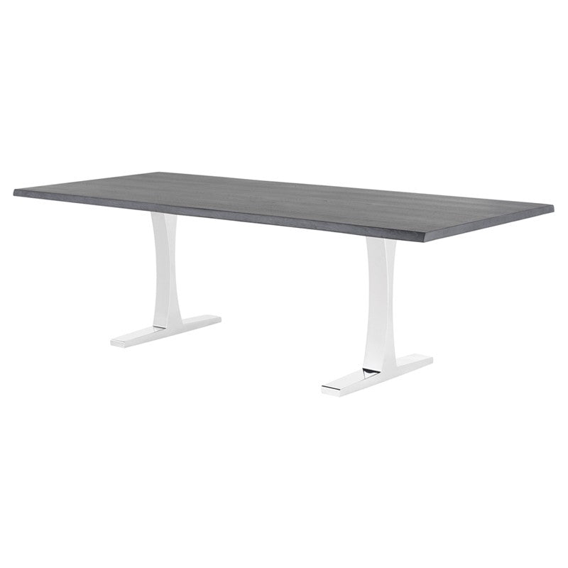 Chic Modern Conference Table in Oxidized Grey Oak & Steel (Multiple Sizes)