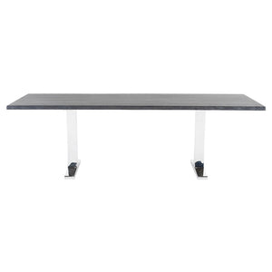 Chic Modern Conference Table in Oxidized Grey Oak & Steel (Multiple Sizes)