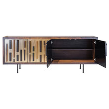 Load image into Gallery viewer, Wide Oak &amp; Bronze Storage Credezna w/ Old World Aesthetic
