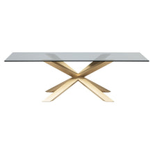 Load image into Gallery viewer, 79&quot; Bold Executive Desk w/ Glass Top &amp; Gold Brushed Steel
