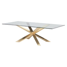 Load image into Gallery viewer, 79&quot; Bold Executive Desk w/ Glass Top &amp; Gold Brushed Steel
