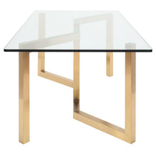 Load image into Gallery viewer, 79&quot; Chic Glass &amp; Gold Executive Desk or Meeting Table
